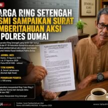Warga Ring Setengah Resmi Sampaikan Pemberitahuan Aksi ke Polres Dumai, Soroti Dampak Debu PKM dan PKE