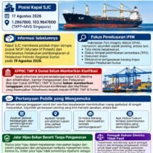 Kapal SJC Pembawa Pupuk MOP Impor Terpantau di Singapura, KPPBC Dumai Belum Tanggapi Konfirmasi Telaahnews